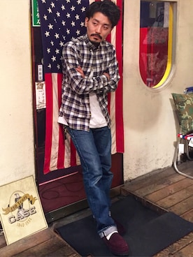 「REIGNING CHAMP（レイニングチャンプ）のアイテム（トップス）」を使った、YUTA KABURAGI さん（メンズ・175cm）の秋コーディネート