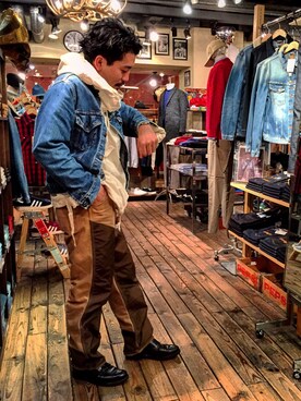 「A.P.C.（アーペーセー）のアイテム（その他シューズ）」を使った、YUTA KABURAGI さん（メンズ・175cm）の秋コーディネート