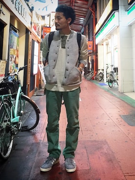 「wings+horns（ウィングスアンドホーンズ）のアイテム」を使った、YUTA KABURAGI さん（メンズ・175cm）の秋コーディネート