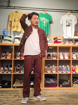 「Bread & Boxersのアイテム」を使った、YUTA KABURAGI さん（メンズ・175cm）の秋コーディネート