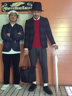 「A.P.C.（アーペーセー）のアイテム（その他シューズ）」を使った、YUTA KABURAGI さん（メンズ・175cm）の秋コーディネート