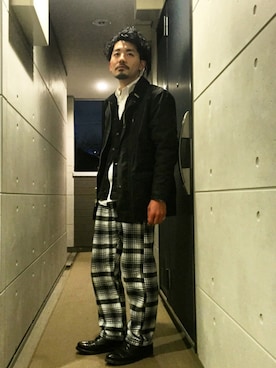 「A.P.C.（アーペーセー）のアイテム（その他シューズ）」を使った、YUTA KABURAGI さん（メンズ・175cm）の冬コーディネート