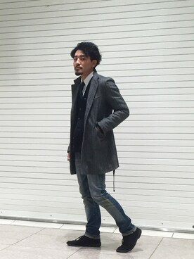 「Fraizzoli（フライツォーリ）のアイテム」を使った、YUTA KABURAGI さん（メンズ・175cm）の冬コーディネート