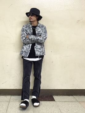 「REIGNING CHAMP（レイニングチャンプ）のアイテム（ナイロンジャケット）」を使った、YUTA KABURAGI さん（メンズ・175cm）の秋コーディネート