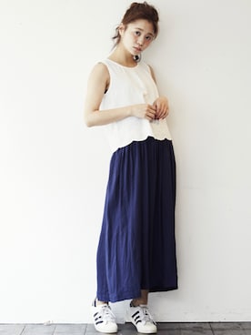 「アイテム（ワンピース）」を使った、parfumPRさん（レディース・162cm）の春コーディネート