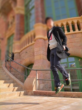 「バレンタインデートスタイル」｜「アイテム（チェスターコート）」を使った、hhhさん（メンズ・172cm）の冬コーディネート