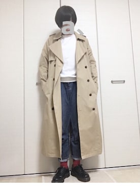 「Dr. Martens（ドクターマーチン）のDr.Martens (ドクターマーチン)/1461 3EYE GIBSON SHOES（その他シューズ）」を使った、ano 、さん（レディース・160cm）の冬コーディネート