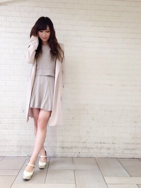 「MIIA（ミーア）のアイテム（ジャケット/アウター）」を使った、NAHOさん（レディース・162cm）の春コーディネート