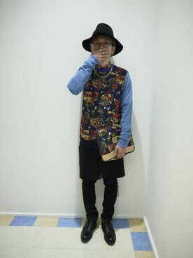 「DISCOVERED（ディスカバード）のアイテム（帽子）」を使った、一政さん（メンズ・170cm）の冬コーディネート