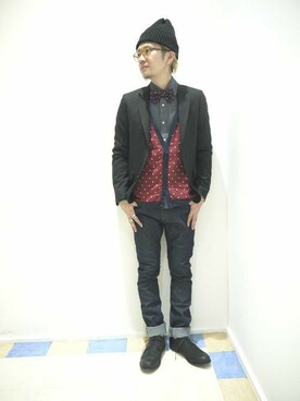「MID by MIDWEST」｜一政さん（メンズ・170cm）の冬コーディネート