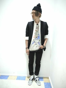 一政さん（メンズ・170cm）の春コーディネート