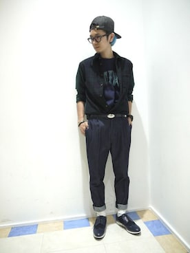 「doublet（ダブレット）のアイテム（Tシャツ/カットソー）」を使った、一政さん（メンズ・170cm）の夏コーディネート