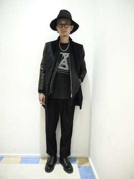 「DISCOVERED（ディスカバード）のアイテム（帽子）」を使った、一政さん（メンズ・170cm）の秋コーディネート