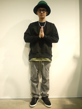 「DISCOVERED（ディスカバード）のアイテム（帽子）」を使った、一政さん（メンズ・170cm）の冬コーディネート