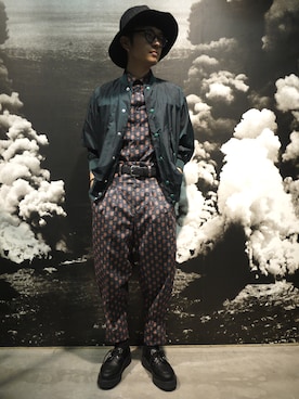 「UNDERGROUND（アンダーグラウンド）のアイテム」を使った、一政さん（メンズ・170cm）の春コーディネート