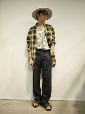 「MIDWEST（ミッドウエスト）のアイテム」を使った、一政さん（メンズ・170cm）の夏コーディネート