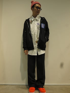 「MIDWEST（ミッドウエスト）のアイテム」を使った、一政さん（メンズ・170cm）の夏コーディネート