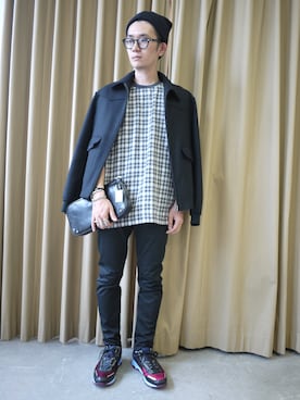 「LANVIN Paris（ランバンパリ）のアイテム」を使った、一政さん（メンズ・170cm）の夏コーディネート