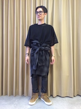 「MIDWEST（ミッドウエスト）のアイテム」を使った、一政さん（メンズ・170cm）の夏コーディネート