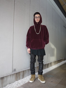 「HAIDER ACKERMANN（ハイダーアッカーマン）のアイテム」を使った、一政さん（メンズ・170cm）の秋コーディネート