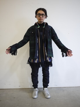 「sacai MEN'S（サカイ メンズ）のアイテム」を使った、一政さん（メンズ・170cm）の冬コーディネート