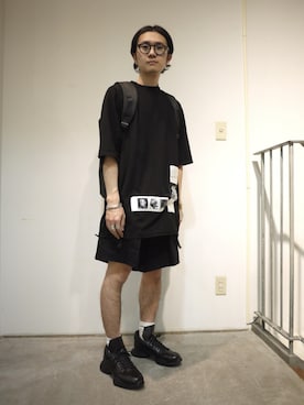 「DRKSHDW（ダークシャドウ）のアイテム」を使った、一政さん（メンズ・170cm）の春コーディネート