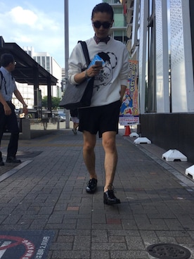 「LANVIN Paris（ランバンパリ）のアイテム」を使った、一政さん（メンズ・170cm）の夏コーディネート