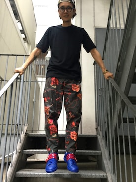 「yoshiokubo（ヨシオクボ）のアイテム」を使った、一政さん（メンズ・170cm）の夏コーディネート