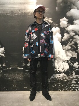 「doublet（ダブレット）のアイテム（ミリタリージャケット）」を使った、一政さん（メンズ・170cm）の夏コーディネート