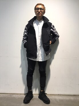 「DIM MAK（ディムマック）のアイテム」を使った、一政さん（メンズ・170cm）の秋コーディネート