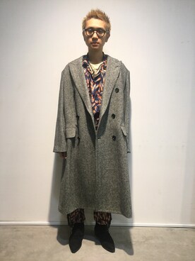 「JOHN LAWRENCE SULLIVAN（ジョンローレンスサリバン）のアイテム（ダウンジャケット/コート）」を使った、一政さん（メンズ・170cm）の秋コーディネート