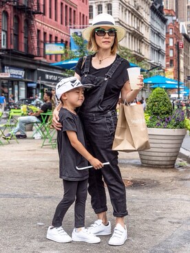 Rock Mama NYC is wearing adidas