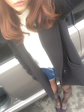 「コクーンコート」｜「アイテム（その他）」を使った、himariさん（レディース・164cm）の冬コーディネート