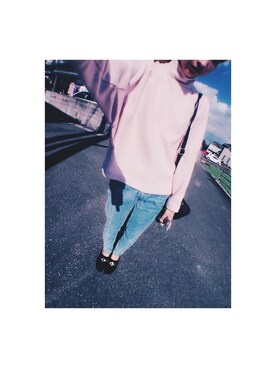 「ピンクニット」｜himariさん（レディース・164cm）の秋コーディネート