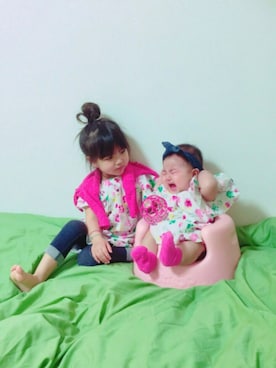 「green label relaxing（グリーンレーベルリラクシング）のアイテム（雑貨/ホビー）」を使った、EmiiroDreamさん（キッズ・70cm）の春コーディネート