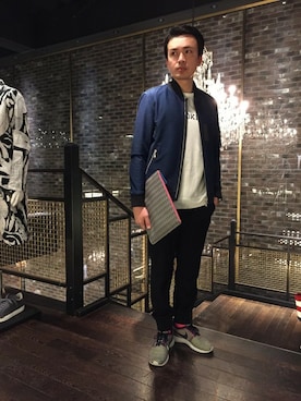 「GUILD PRIME（ギルドプライム）のアイテム（バッグ）」を使った、Guaさん（メンズ・177cm）の春コーディネート