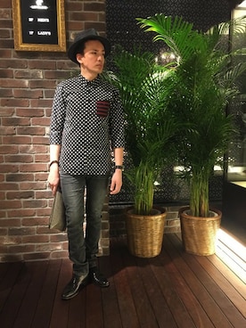 「GUILD PRIME（ギルドプライム）のアイテム」を使った、Guaさん（メンズ・177cm）の春コーディネート