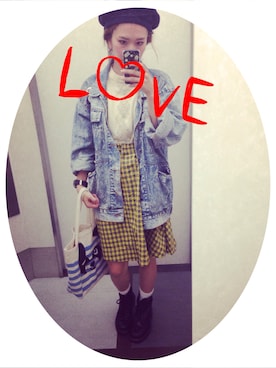 「タータンチェック」｜石井真奈美さん（レディース・163cm）の冬コーディネート