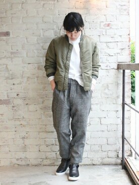 「JOURNAL STANDARD LUXE（ジャーナルスタンダード　ラックス）のアイテム（ジャケット/アウター）」を使った、journal standard luxe　バイヤーさん（レディース・162cm）の秋コーディネート