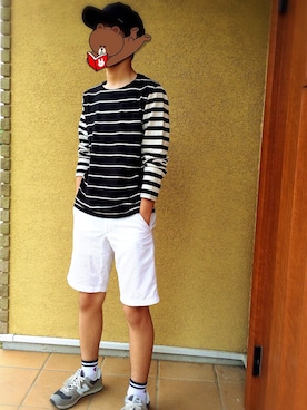 「アイテム（キャップ）」を使った、KANさん（メンズ・170cm・10代）の夏コーディネート