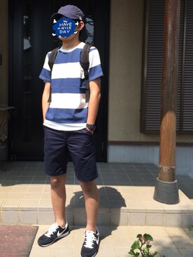 「アイテム（キャップ）」を使った、KANさん（メンズ・170cm・10代）の夏コーディネート