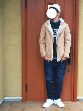 「SEVENDAYS=SUNDAY（セブンデイズサンデイ）のアイテム（ニットキャップ/ビーニー）」を使った、KANさん（メンズ・171cm）の秋コーディネート