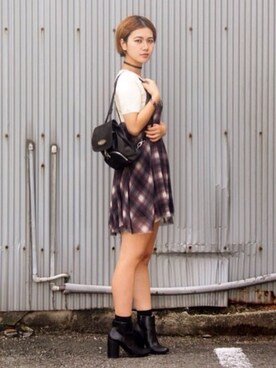 「UNIF（ユニフ）のアイテム（ワンピース/ドレス）」を使った、MAOさん（レディース・166cm）の秋コーディネート