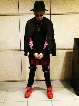 「hba」｜「アイテム（ジャケット/アウター）」を使った、SAKASHOさん（メンズ・180cm）の冬コーディネート