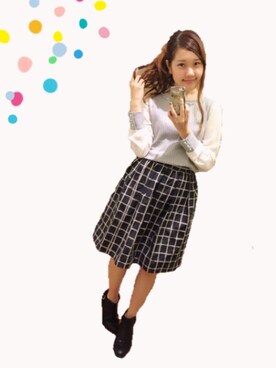 「ポニーテール」｜「アイテム（ブーティ）」を使った、macoさん（レディース・163cm）の秋コーディネート