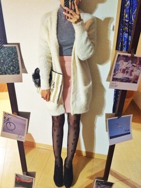 「パールアクセ」｜「アイテム（ブーティ）」を使った、enanoさん（レディース・147cm）の冬コーディネート