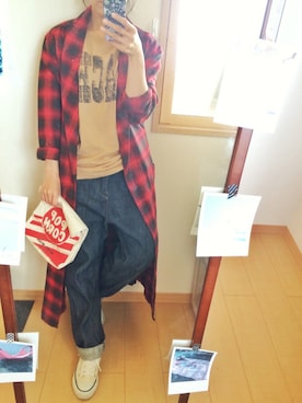 「A（エィス）のアイテム（サロペット/オーバーオール）」を使った、enanoさん（レディース・147cm）の秋コーディネート