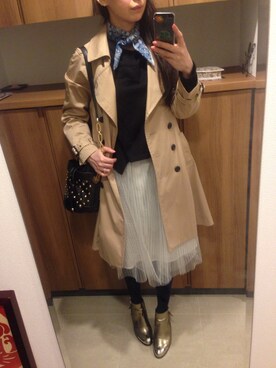 「アイテム（ブーツ、シルバー系）」を使った、hypoさん（レディース・162cm）の春コーディネート