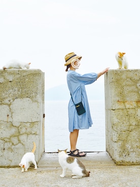 「7月WEAR夏のサンダル祭り」｜「アイテム（その他）」を使った、まきこさん（レディース・152cm）の夏コーディネート
