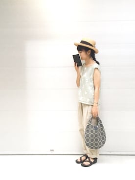 「dantan」｜まきこさん（レディース・152cm）の夏コーディネート